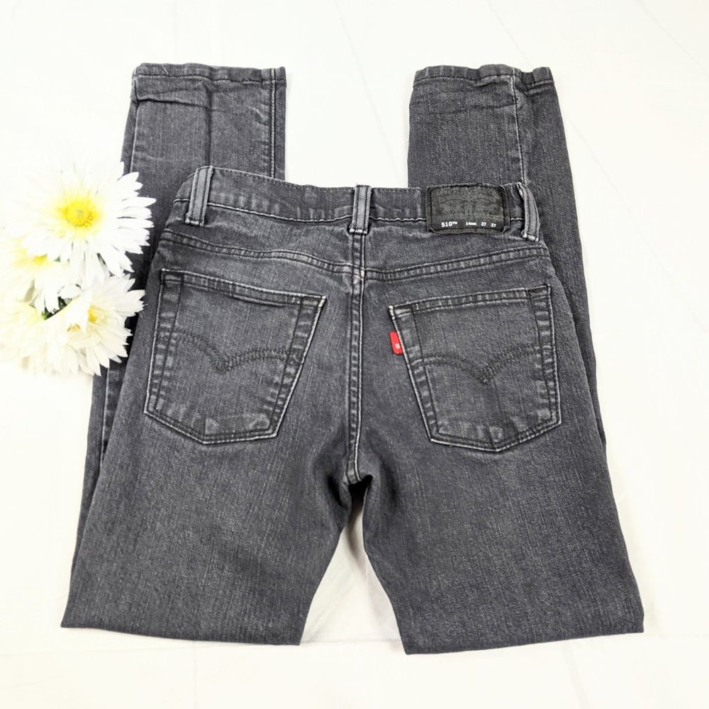 Levi's 510 Boy's Gray Skinny Fit Straight Jeans - Picture 8 of 9